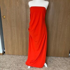 H&M Strapless Bold Red Dress